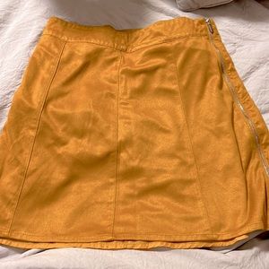 Faux suede mini skirt